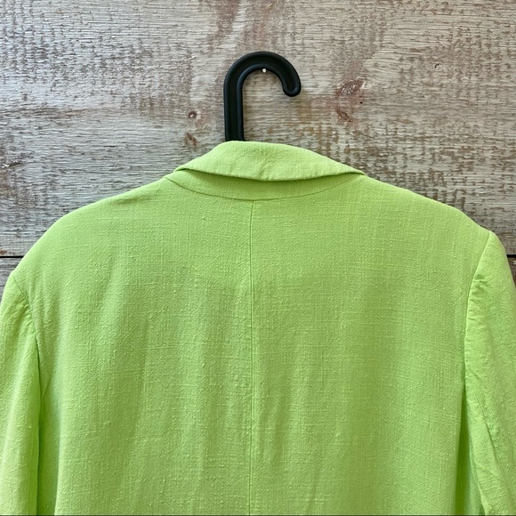 ASOS // neon green linen blazer - Picture 3 of 6